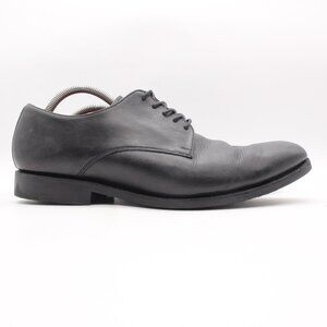 Grenson Men's Size UK 9.5 F Black Leather Oxford Brogue Plain Toe Shoes 110548